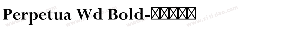 Perpetua Wd Bold字体转换